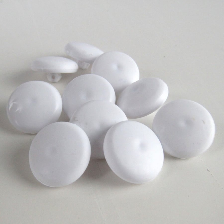 10 Nylon Cover Button Blanks Size 30 19mm