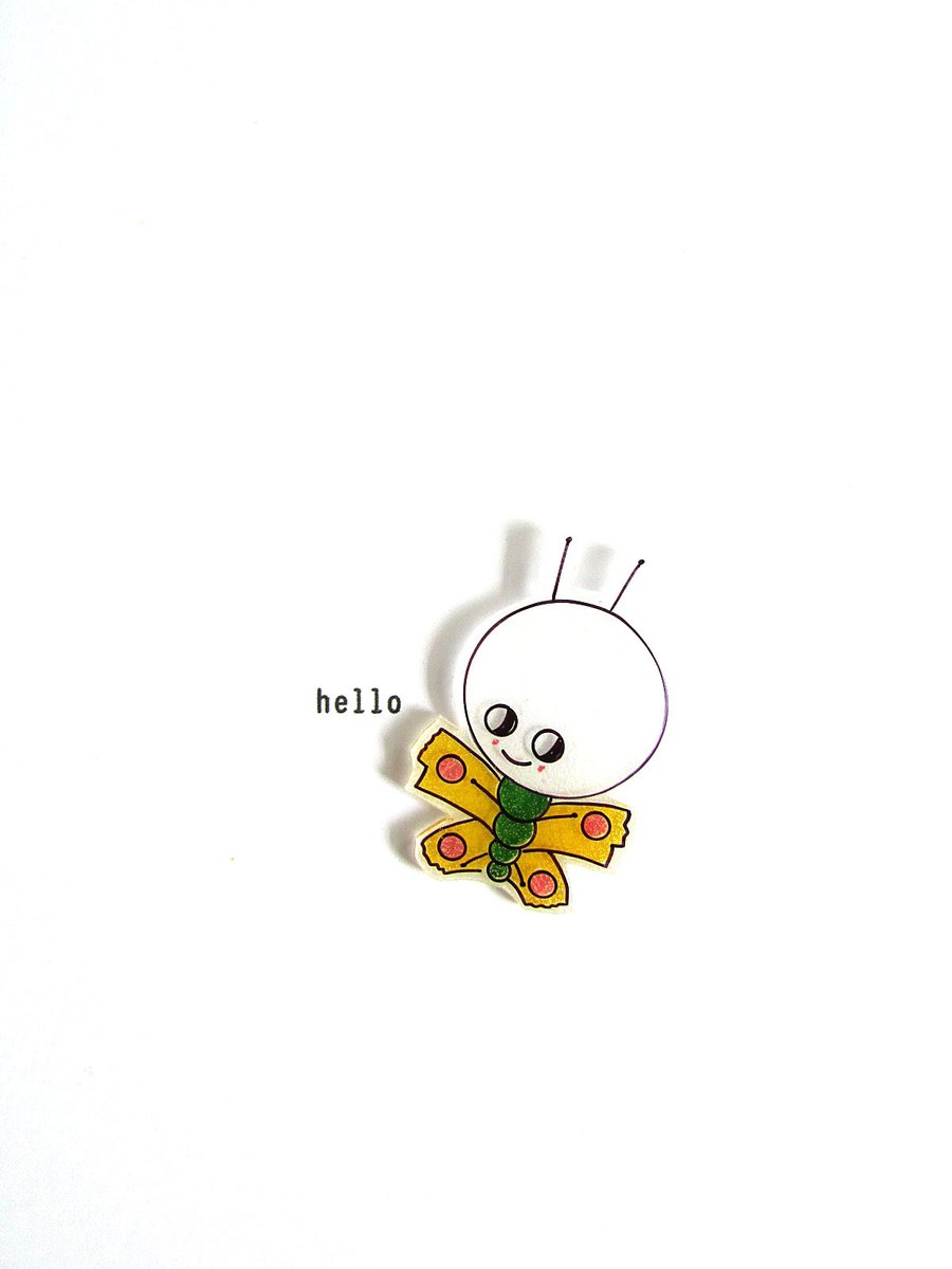 hello - bertie butterfly - handmade card