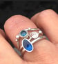 Blue Topaz Stack Ring, pebble ring, sea themed jewelery, gift for her, ocean,  - Image 10