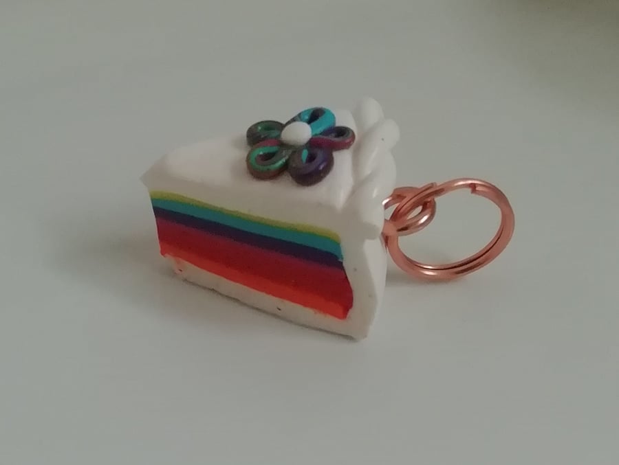 Fimo clay cake charm