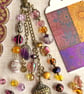 Amethyst bag charm, February birthstone, boho-glam handbag charm, purse charm - Image 2