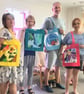 Joyous Tote bag. Fabulous colour tote. Seahorse print on jade green tote bag - Image 5