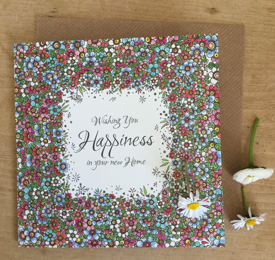 ‘Happiness in your new home’ greeting card 