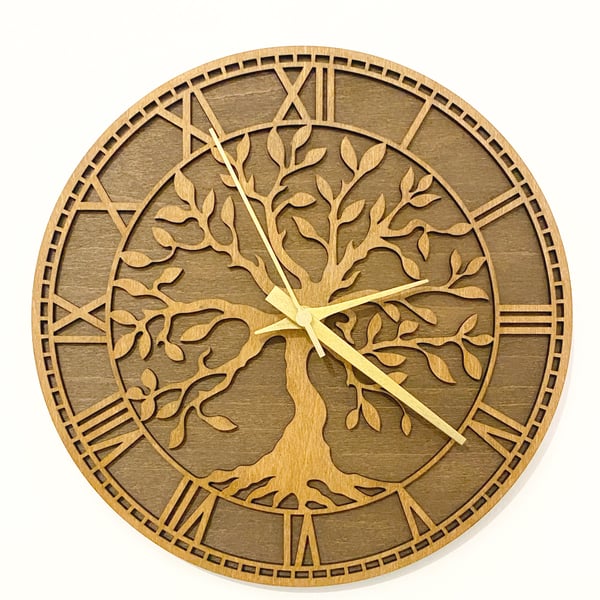 Tree Of Life Wooden Clock 