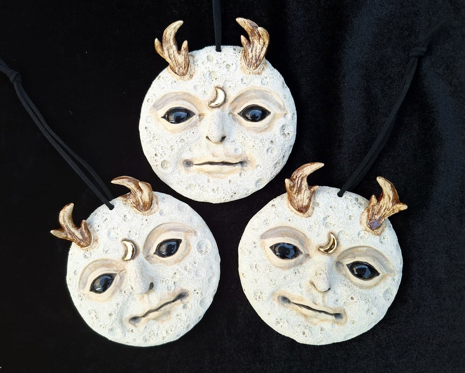 Hunter's Moon - stoneware hanging decoration
