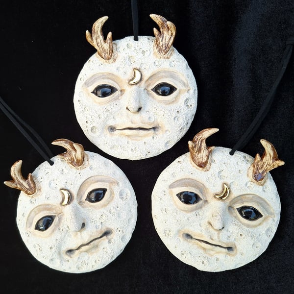 Hunter's Moon - stoneware hanging decoration