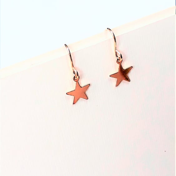 Gold Star Earrings, Tiny 14ct Gold Filled Earrings, Dainty Jewellery for Her