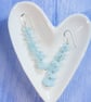 Dangle drop earrings with Blue Morganite and Sterling Silver - Image 2
