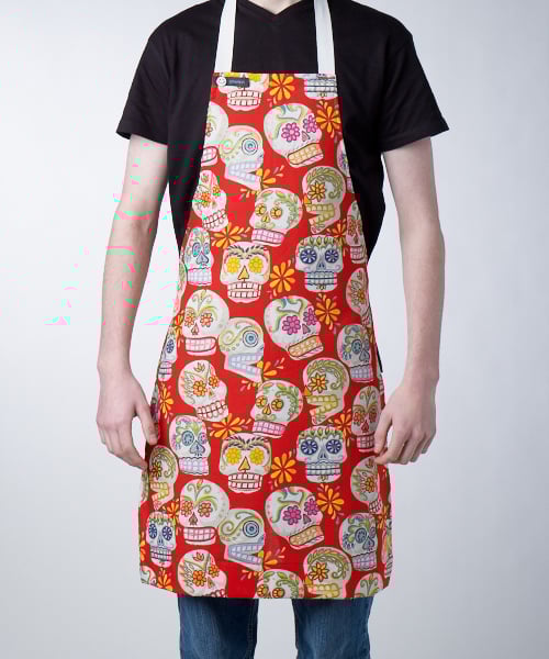 GAYPRON in Day of the Dead 'Calaveras - skulls' fabric by Alexander Henry