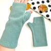 Fingerless arm warmer mittens Soft cosy winter fleece gloves for women 