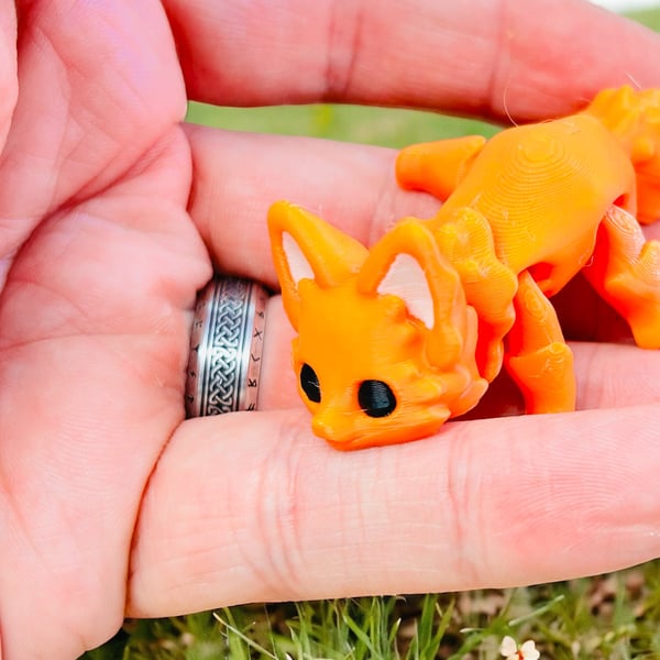 Flexible Fox Fidget Toy Articulated Sensory 3D Printed Toy Pet