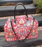 Mary Poppins carpet bag Red William Morris style tapestry bag overnight bag  - Image 2
