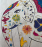 Hand painted tote with colourful floral elephant design  - Image 3