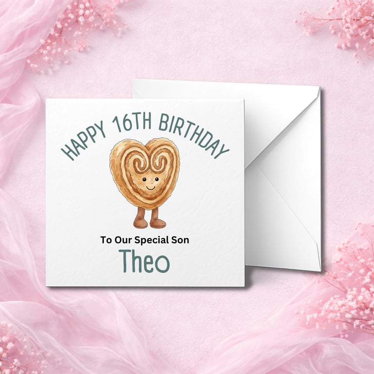 Personalised  Birthday Card, Cute Design, Custom Name, Son Daughter Kids Card