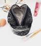 Boxed makeup bag in black and silver with handle.  - Image 7
