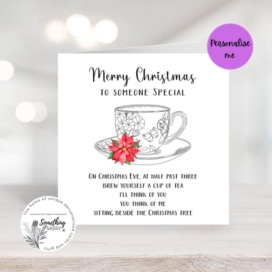 Personalised To Someone Special Christmas Card 