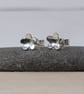 Sterling Silver Flower Stud Earrings - Image 1