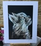 Purr-fect giclee print of 'Upward Glance' a cat painting by artist Janet Bird - Image 2