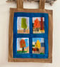 Abstract trees embroidered textile hanging  - Image 3