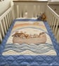 Hand Quilted Noahs Ark Baby  Toddler quilt