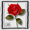 Red Leather Rose. Romantic leather anniversary gift