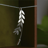 Olive Branch Brooch, Sterling Silver Brooch, Handmade Leaf Brooch Pin