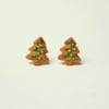 Christmas Tree Biscuit stud earrings