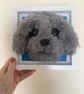 Needle felted puppy heads in frame - Image 3