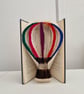 Colourful hot air balloon book art