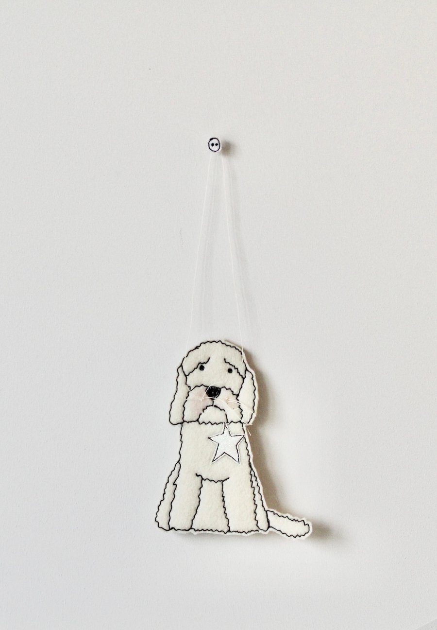 'A Little Cockapoo' - Hanging Decoration