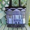 Quilted  Cotton Tote Bag - with ruffle 