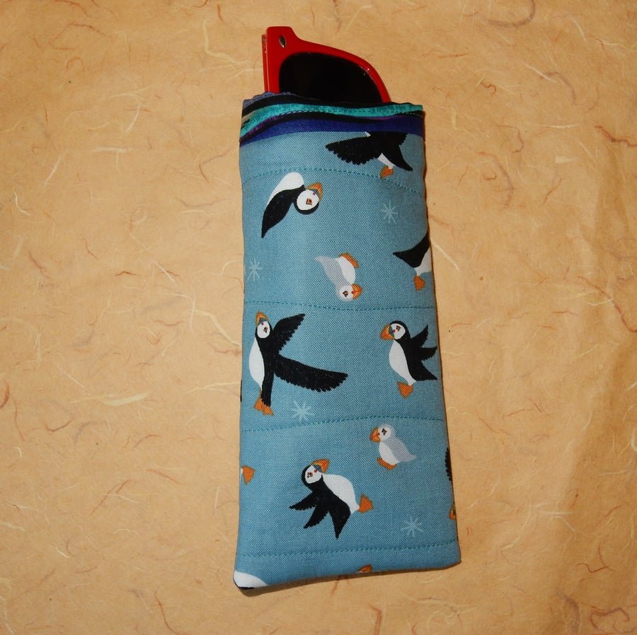 Glasses case - puffins