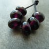 purple spacer lampwork glass beads