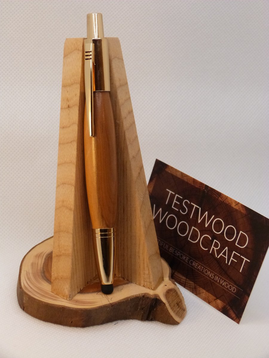 wooden stylus tipped pen