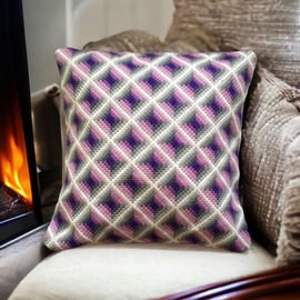 3D effect Bargello Needlepoint Cushion 