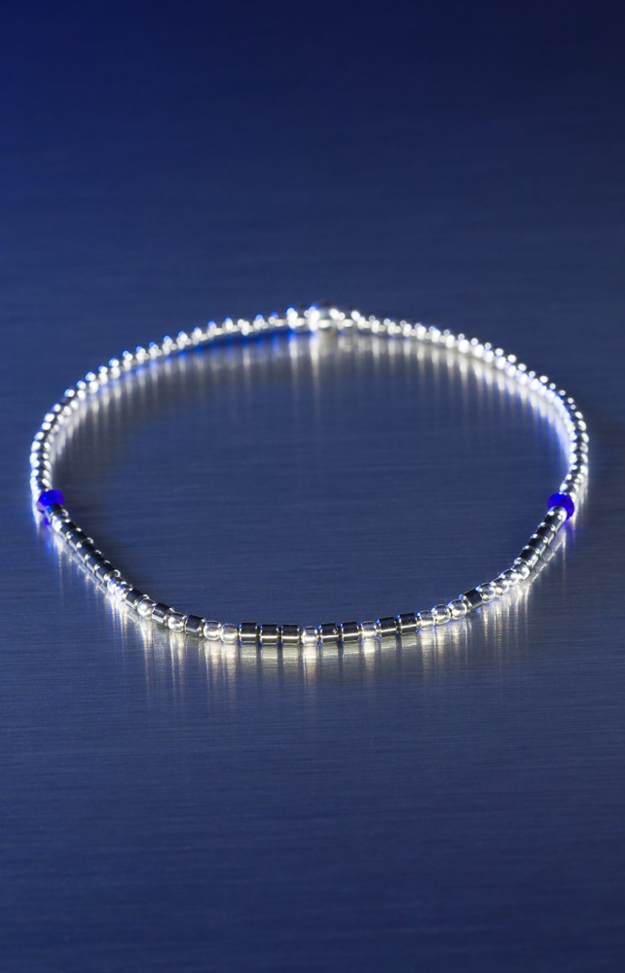 Bracelet You are my Person morse code sterling silver & hematite stretchy