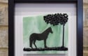 Framed glass artwork