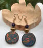 Multi coloured jewellery - disc shaped dangly earrings - Image 2