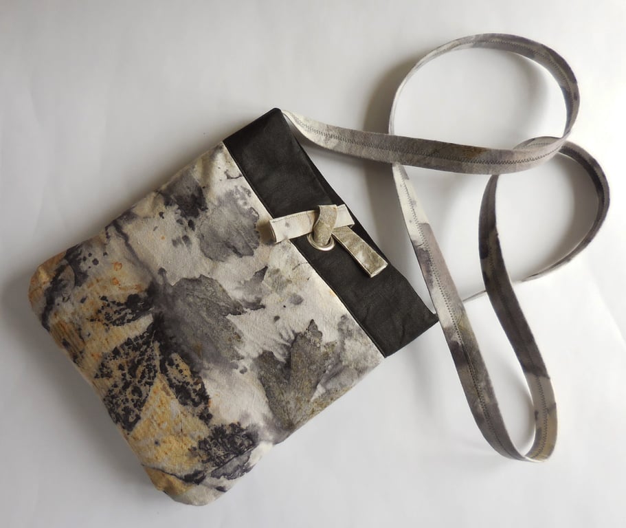 ECO BOTANICAL PRINTED SMALL SHOULDER OR CROSS BODY POUCH