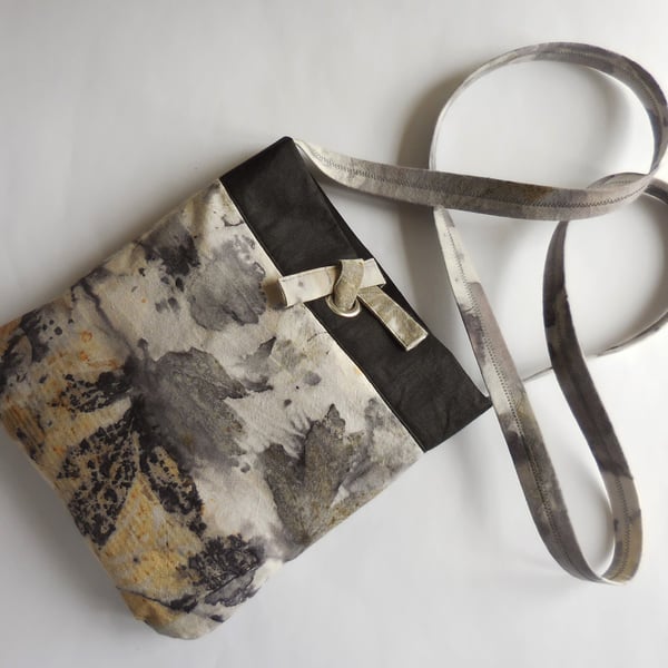 ECO BOTANICAL PRINTED SMALL SHOULDER OR CROSS BODY POUCH