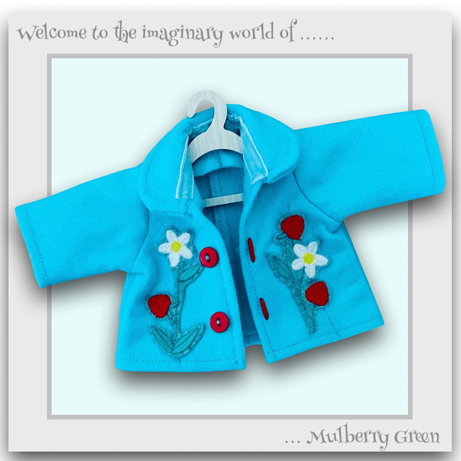 Reserved for Lynda - Turquoise Strawberries Embroidered Jacket