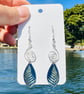 Recycled tin and silver earrings  - Image 5