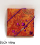 Tiny Handmade Pocket Watercolour Sketchbook For Artists in Orange and Purple - Image 2