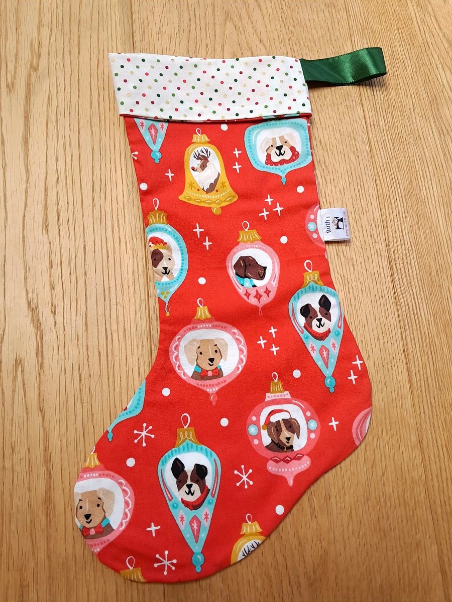 Dog themed Christmas stocking
