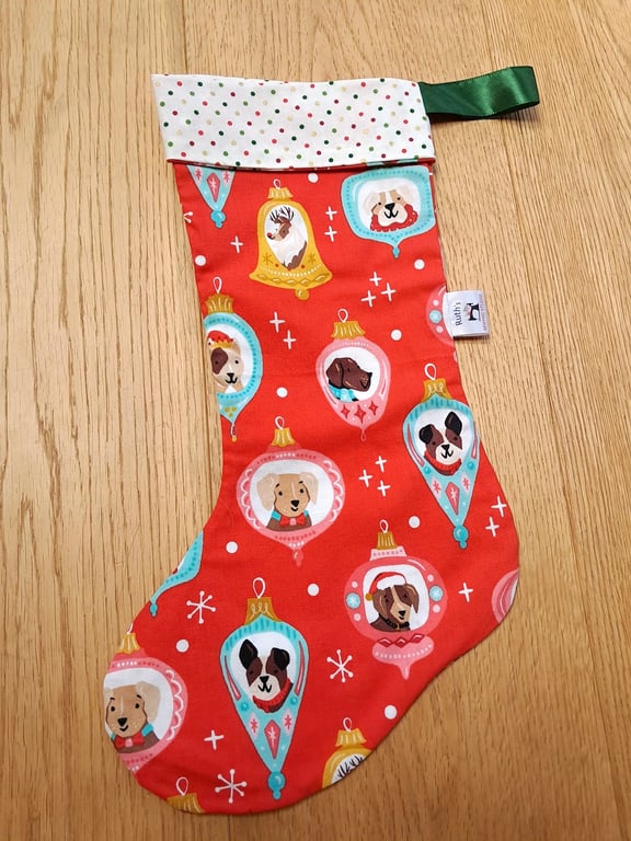Dog themed Christmas stocking