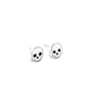 Tiny Skull Stud Earrings - Handmade - Image 4