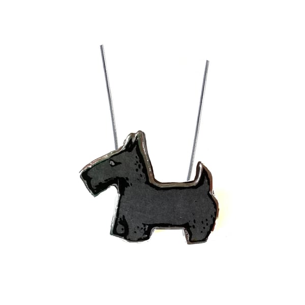 Whimsical Resin Scottie Dog Necklace by EllyMental
