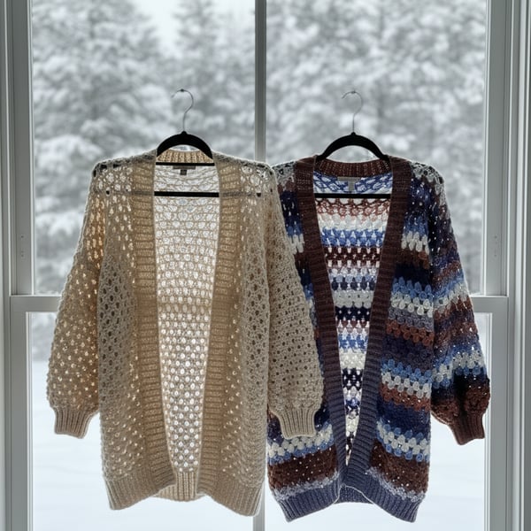 Granny Pop Cardigan Crochet Pattern