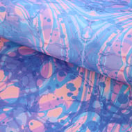 Printed marbled wrapping paper in pink purple