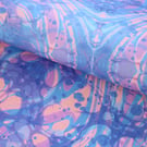 Printed marbled wrapping paper in pink purple